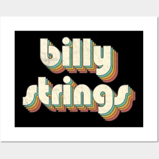 Retro Vintage Rainbow Billy Letters Distressed Style Posters and Art